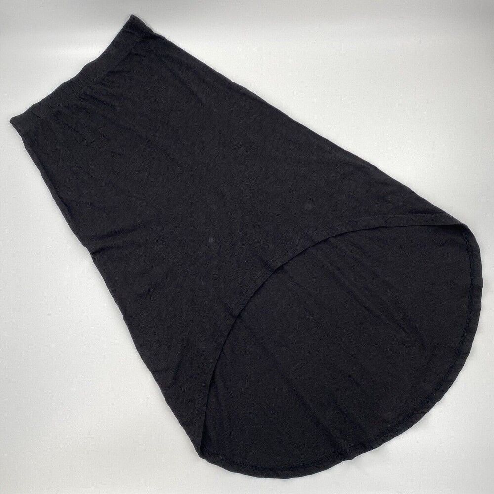 Threads 4 Thought Organic Cotton Hi-Low Black Knit Skirt size Medium